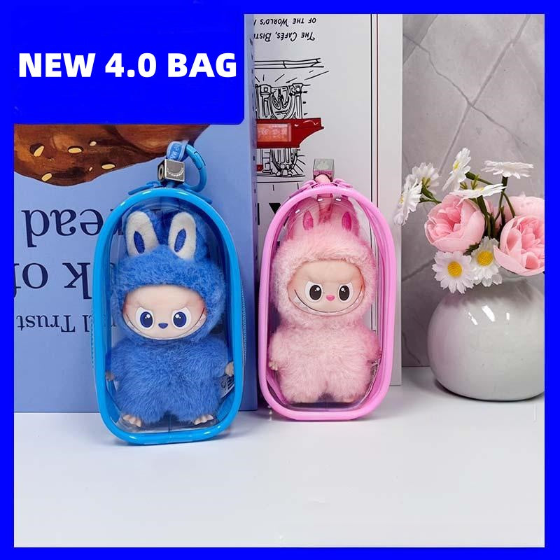 10.5cm Labubu 4th Gen Heart Code Collection Vinyl Doll Carrier | Dust-Proof Storage Cover & Protective Case with Clear PVC Window for 10.5cm Mini Charms