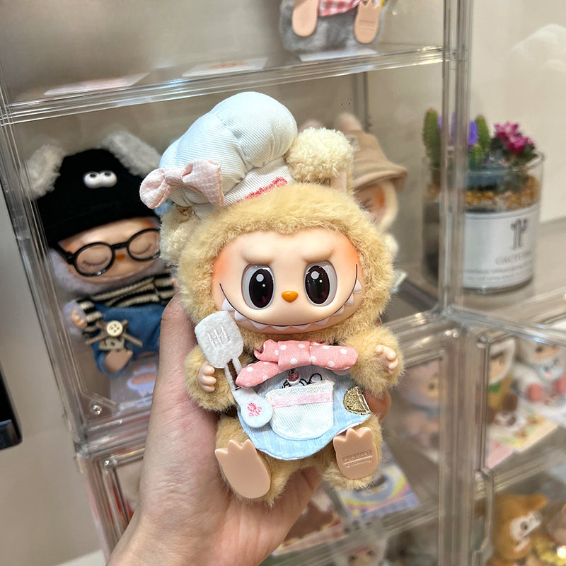 Pop Mart LABUBU 'Pink Chef' Outfit Set, Complete Kitchen-Themed Costume, Cute Plush Decorative Accessories & Hanging Charm (No Doll)