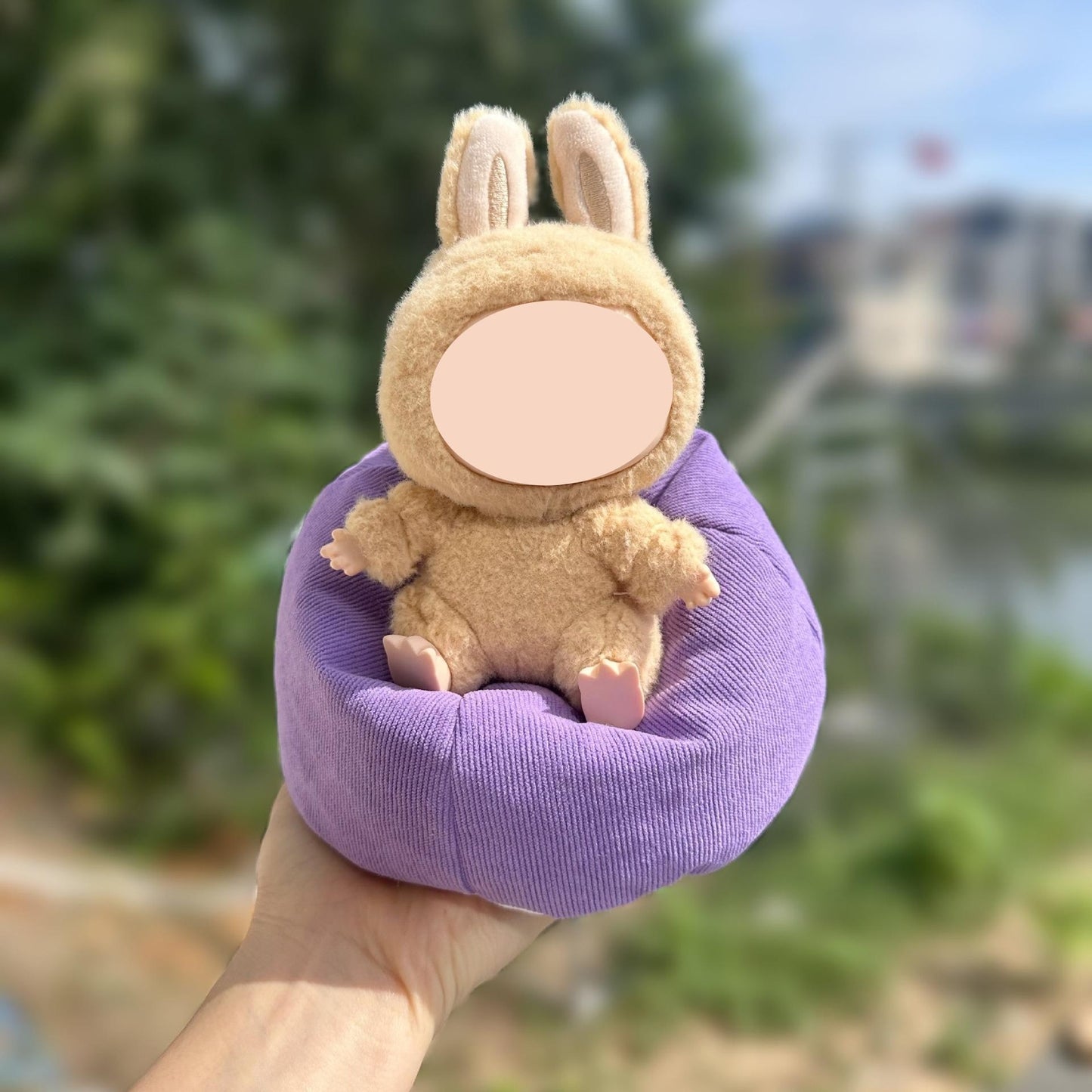 Doll Sleeping Bed Lazy Sofa for Labubu Plush Dolls Home Recliner Car Ornament