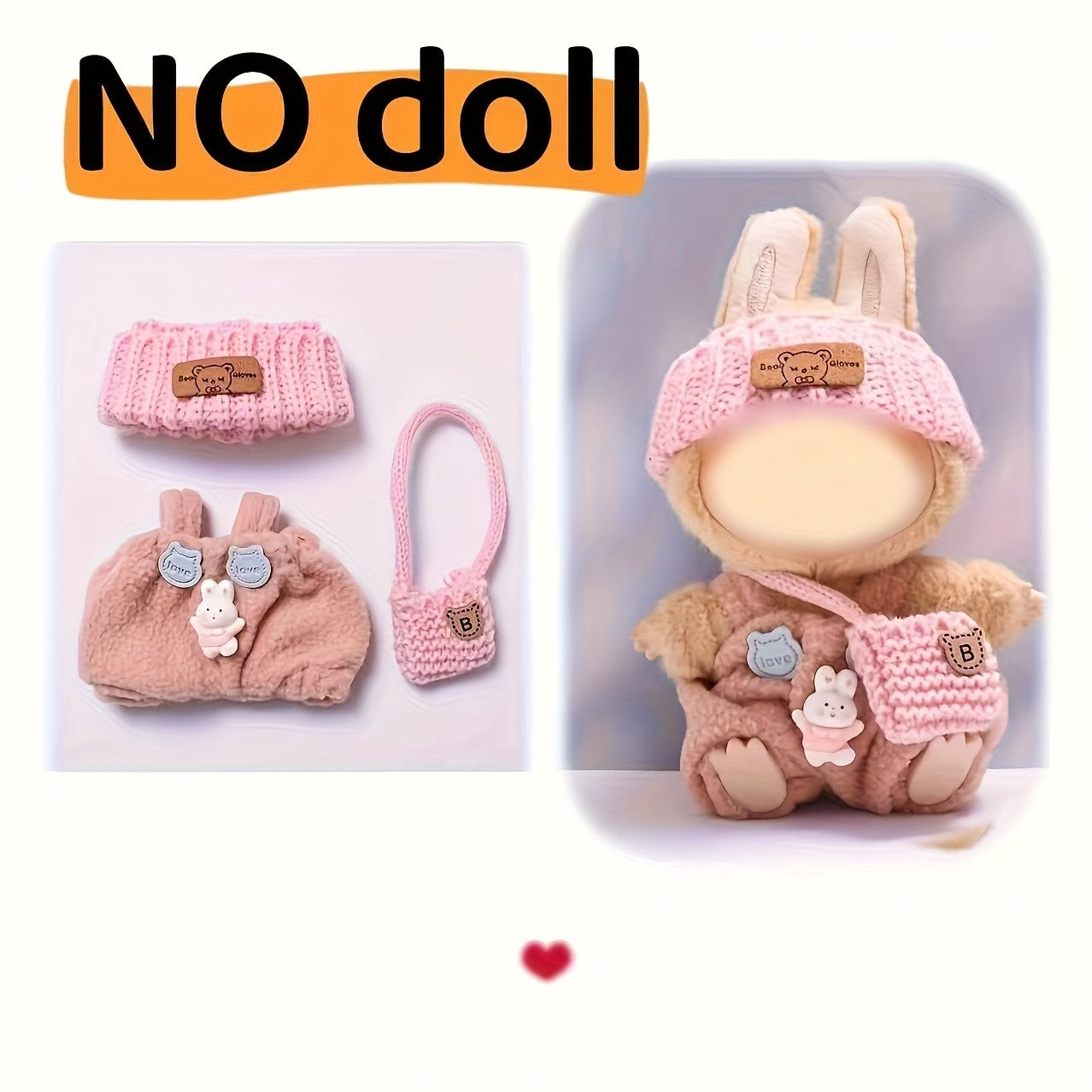 **Labubu Gen 1-3 Blind Box | 17cm Charm Hat, Doll Clothes & Plush Keychain Bag Accessories**