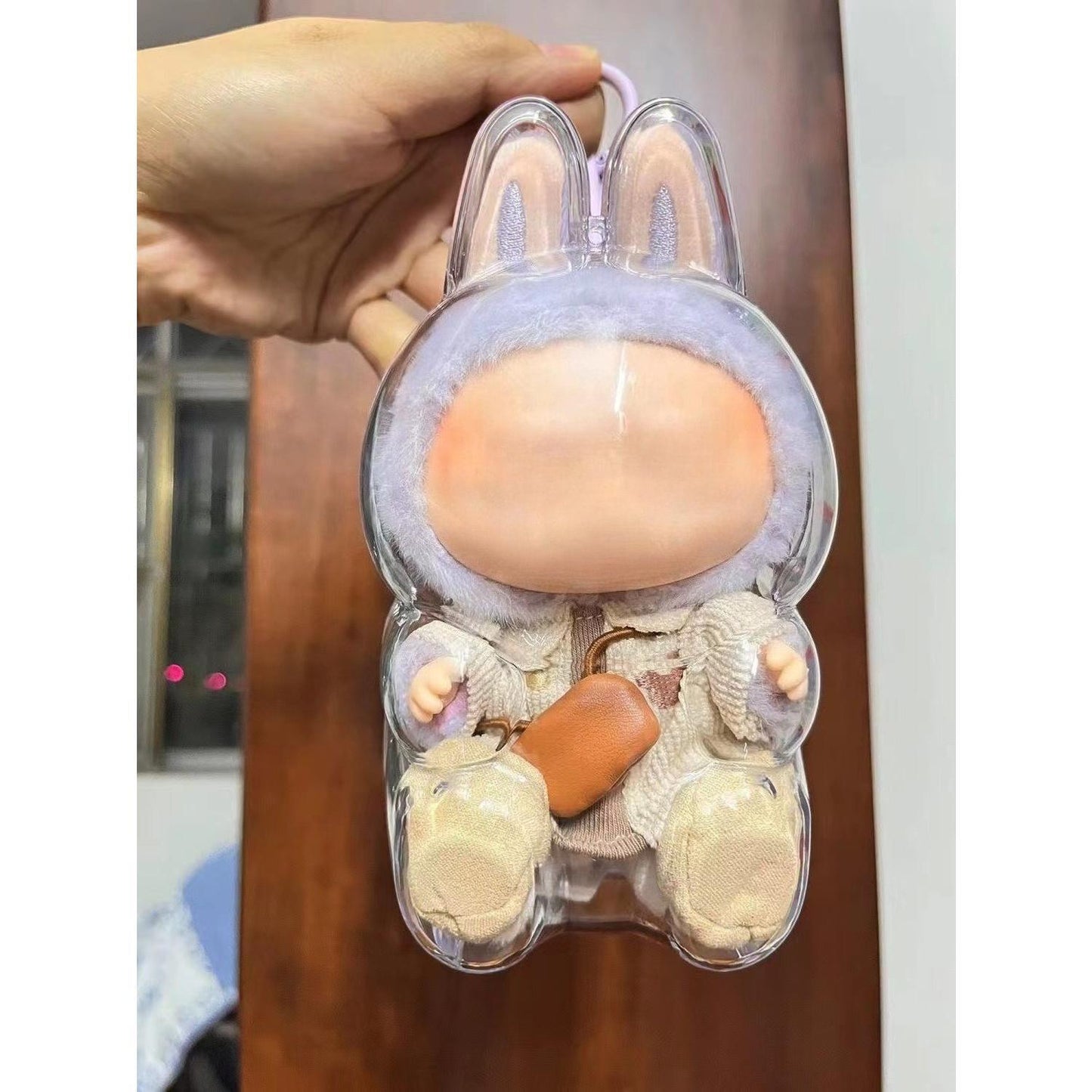 Protective Case for LABUBU, High Clear Acrylic Case Cover for Labubu Doll