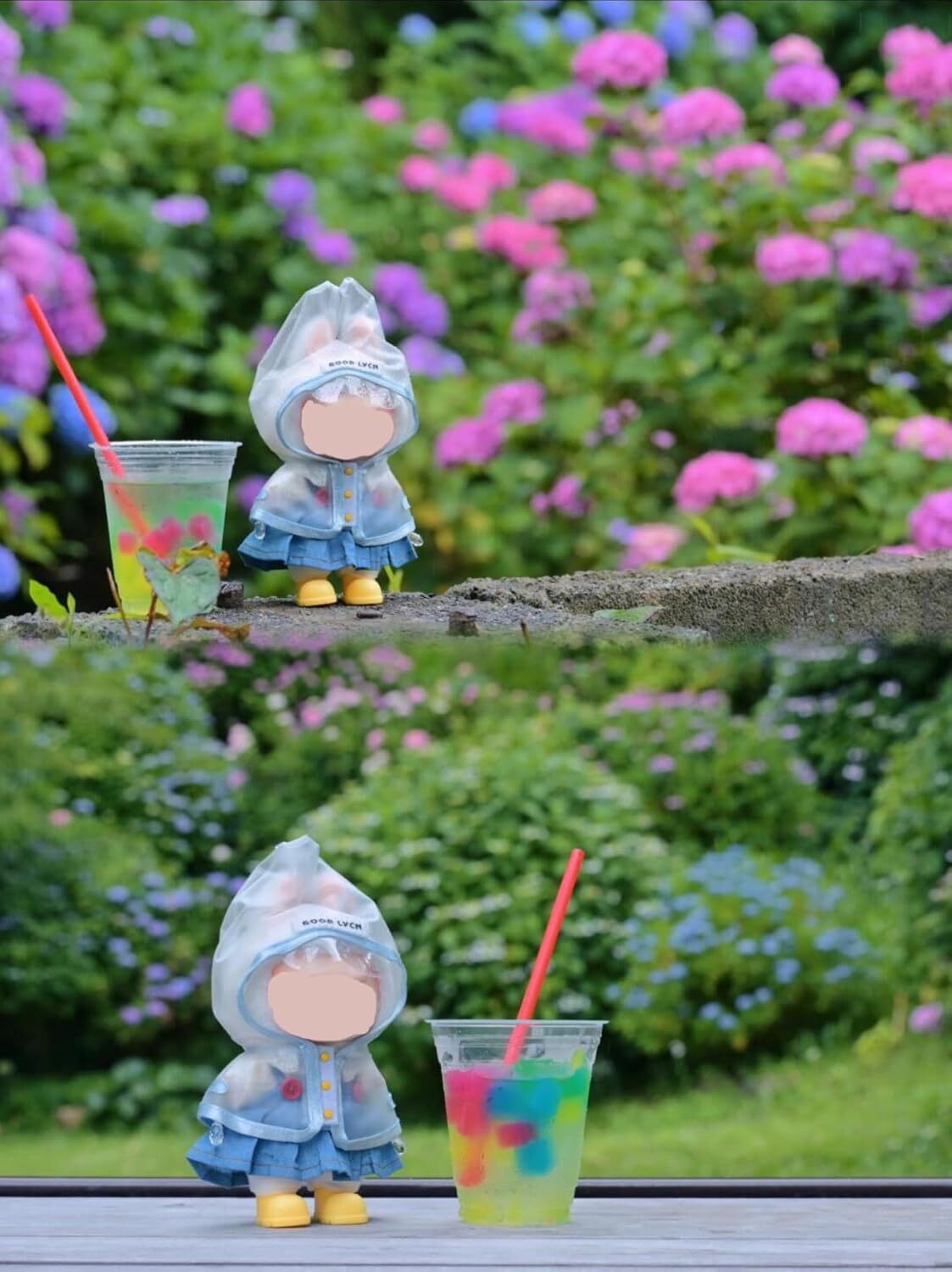 Clothes for La bu(NO Doll) Raincoat for Labu Clothes 15cm/17cm Doll Accessories