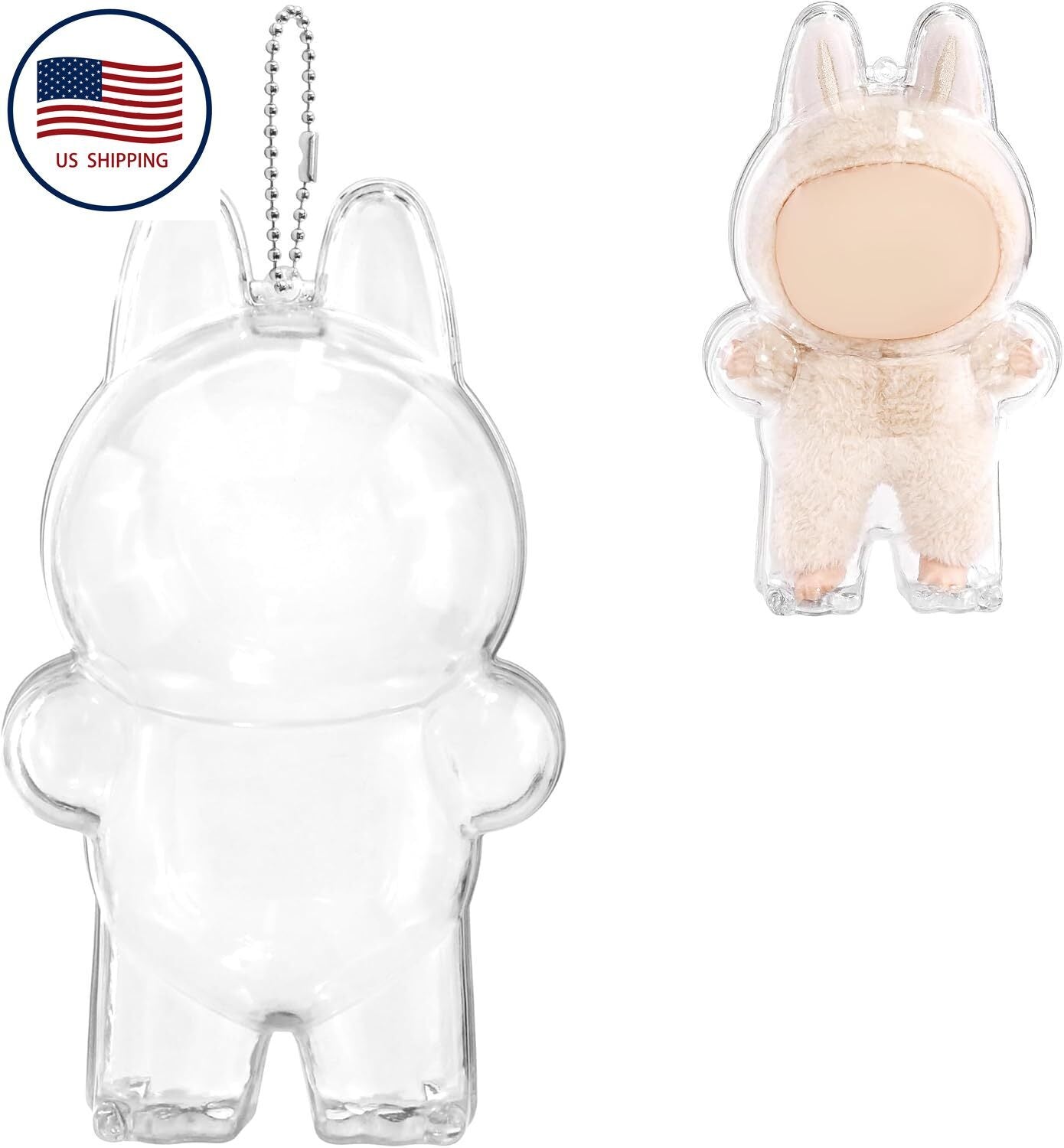 Protective Case for LABUBU, High Clear Acrylic Case Cover for Labubu Doll