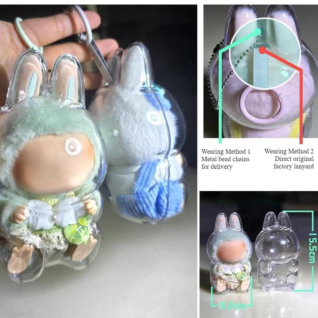 Protective Case for LABUBU, High Clear Acrylic Case Cover for Labubu Doll