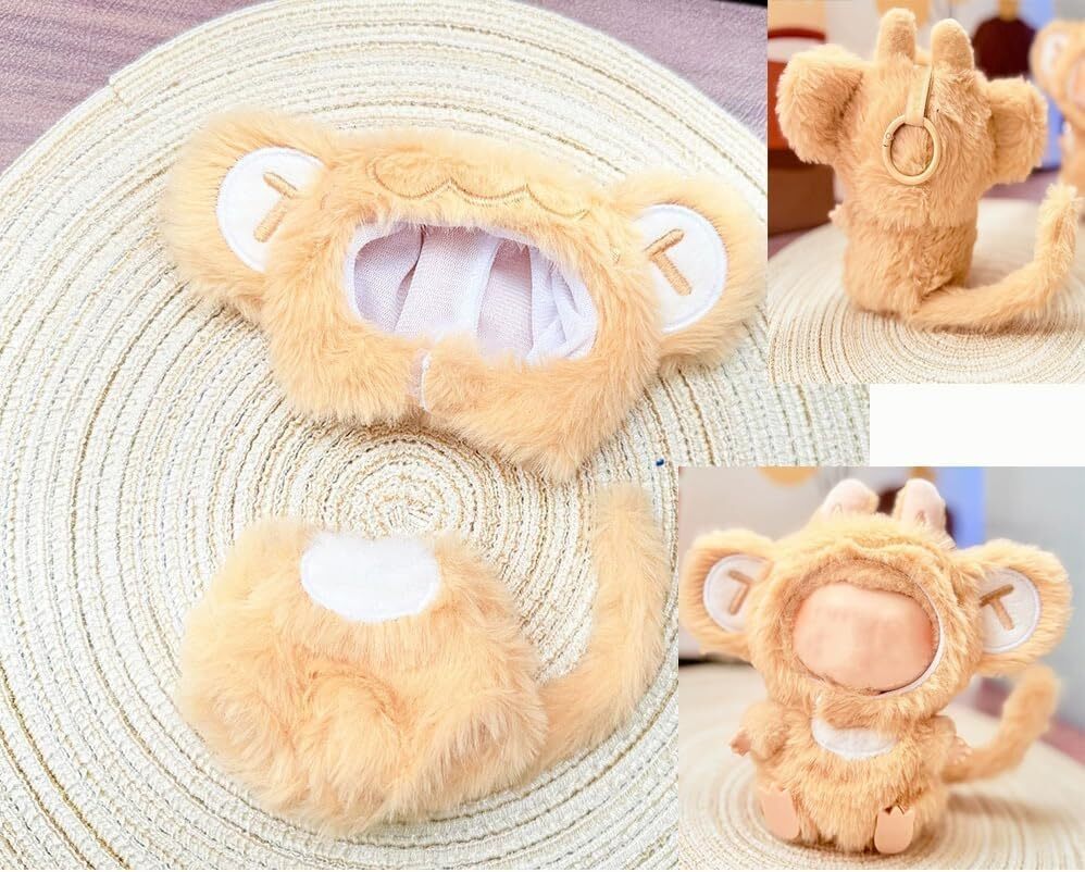 Clothes for 17cm Dolls Cute Monkey Clothes Collector's Adjustable Outfit Set