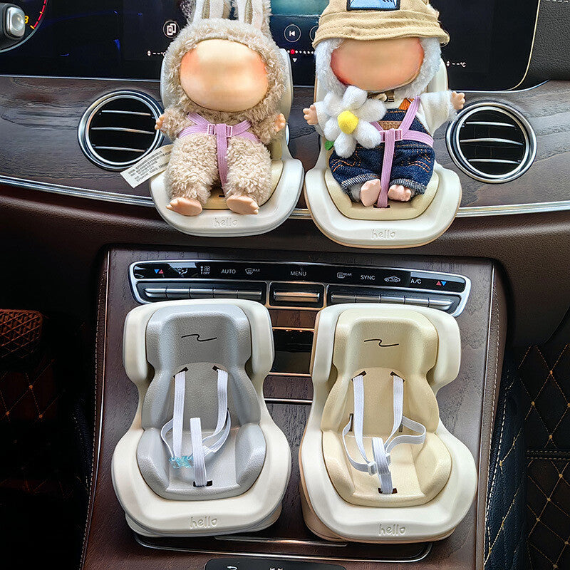 Safety Seat Compatible with Labubu, Doll Car Seat Ornament Decoration No Toy