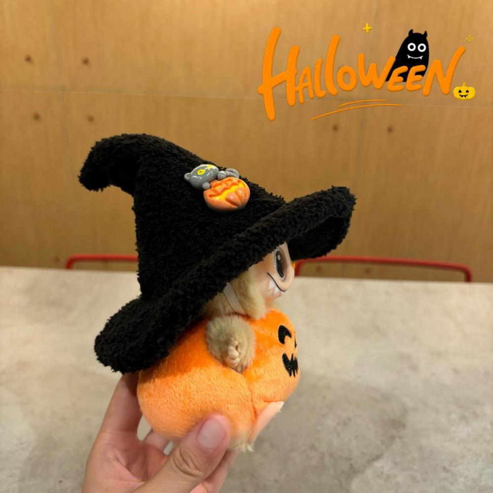 New Halloween Pumpkin Outfit for Labubu Series 1/2/3 - Trendy Sitting Doll Clothes