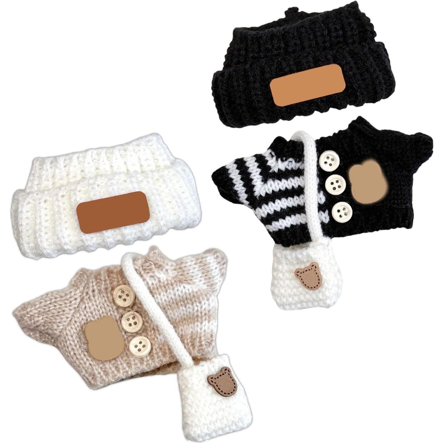 2PC LABUBU Clothes Set, Outfit Set by Hat & Skirt of Clothes Designer, Doll Clothes of Green/Purple, Cute Clothes for Dress up Unique Style