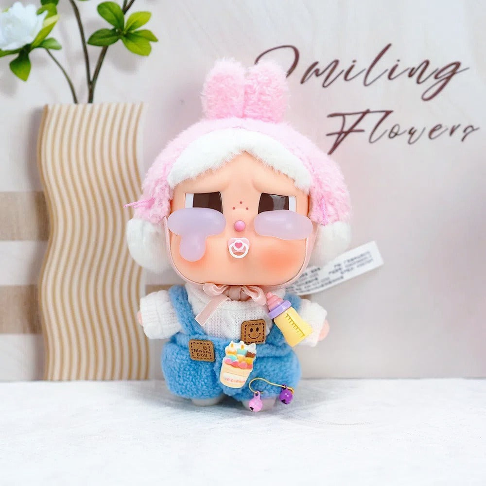 NEW CRYBABY 10cm Overalls Set - Milk Bottle Outfit w/Pacifier (Tears Factory)
