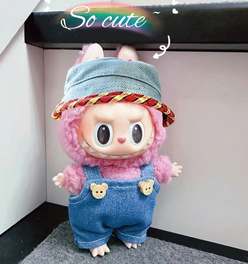 17cm Labubu Keychain Outfit - Cute Clothes Set for Blind Box Doll Change Fashion