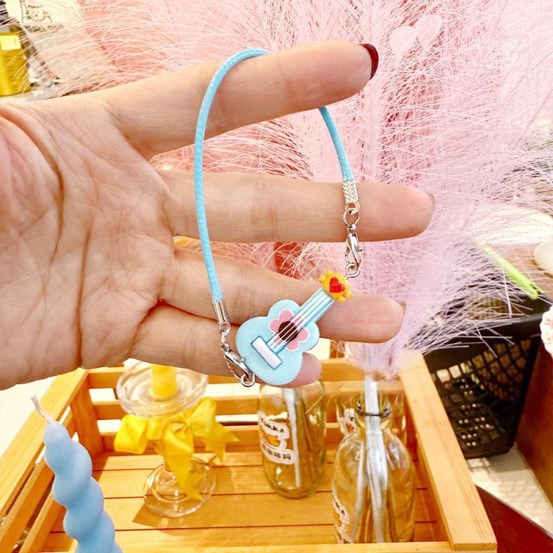 New Mini Guitar Charm | Dollhouse Cute Plush Doll Ornament | Scene & Cotton Doll Accessories