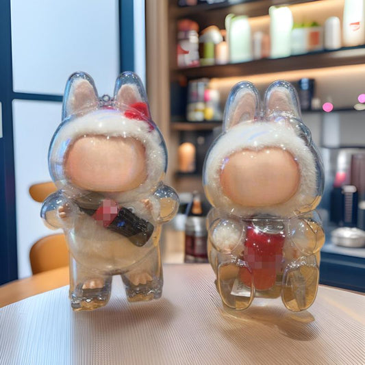 LABUBU Clear Display Case for Cola Series - High-definition, Transparent, Anti-drop & Dustproof Protector for Collectible Doll Case for The Monsters Labubu, Doll Case for LABUBU Accessories