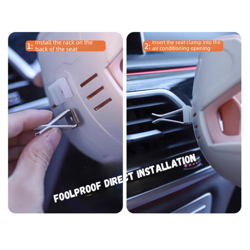 POP MART Labubu Car Seat Decor - Cute Vinyl Figure Holder for Air Vent w/Clip | Safe Non-Obstructive Vehicle Accessory