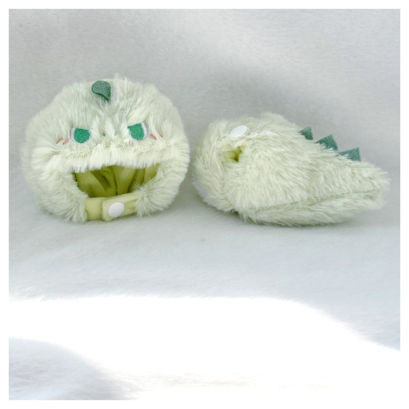 Kawaii Labubu Plush Keychain Outfit Set Dinosaur & Bee for 1st/2nd Gen Vinyl Dolls