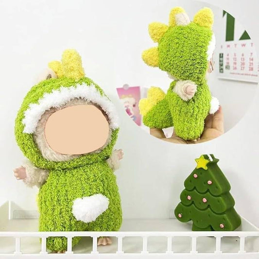 LABUBU CLOTHES for 17cm/6.7" Plush Doll Outfits – No Doll Included – Fashion Accessories for LABUBU Lovers & Collectors (3D Brown Bear)