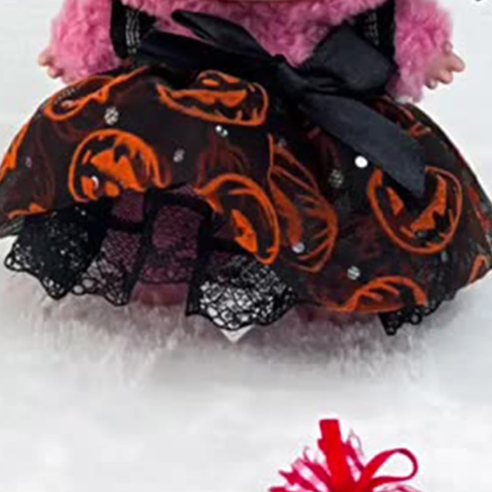 2025 Halloween Clothes for Labubu, Cute Outfit for 17cm Labubu Clothes, Premium Halloween Costume for Dolls Outfit Halloween Doll Clothes Pumpkin Outfit Accessories for Labubu Gift or Display (#A)