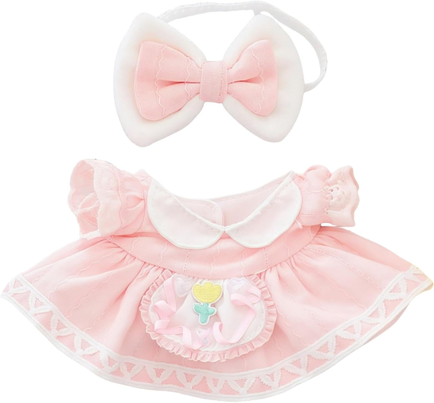 17cm Doll Shoes (No Doll), Mini Shoes Replacement, Cute Kawaii Fashion Shoes for 6.7inch Doll Suit, Shoes & Clothes Accessories for 1st/2nd/3rd Gen Doll Play & Display White