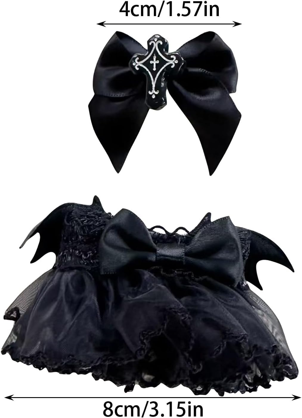 2025 Halloween Clothes for Labubu, Cute Outfit for 17cm Labubu Clothes, Premium Halloween Costume for Dolls Outfit Halloween Doll Clothes Pumpkin Outfit Accessories for Labubu Gift or Display (#A)