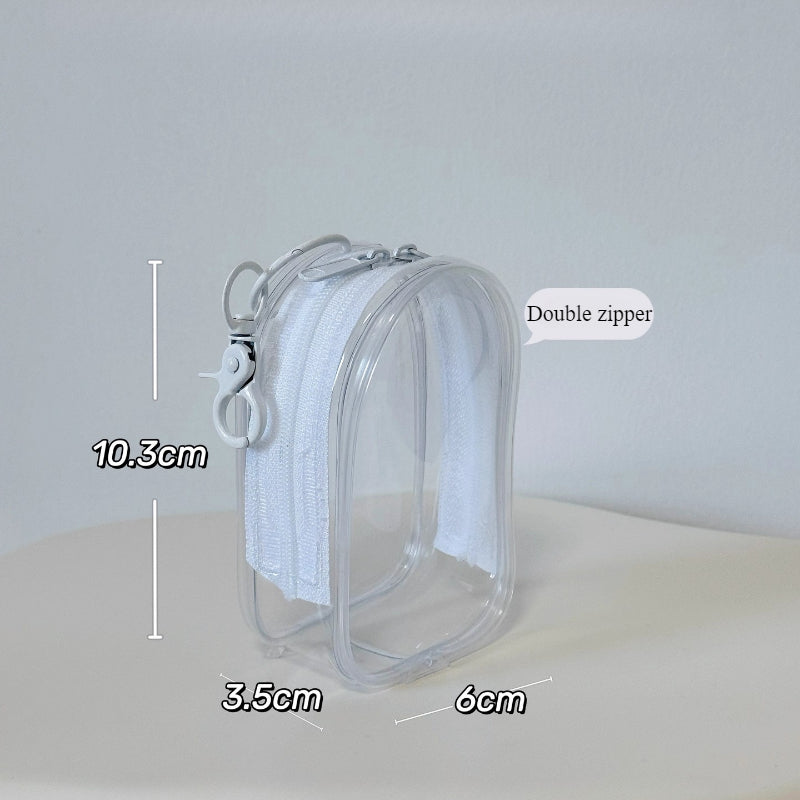 Labubu 4.0 Mini Plush Keychain Bag - Heart Code Series Portable Carrier for Blind Box