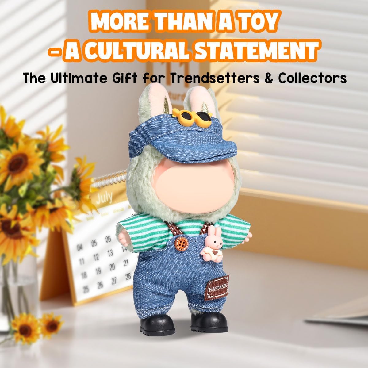 Labubu Clothes/for Labubu Outfits,Clothes Set for 17cm Lububu Doll,3 Piece Set Hat Clothing for LA BUBU, Boys and Girls Stylish Adorable Dolls Clothes Accessories (No Doll)_05