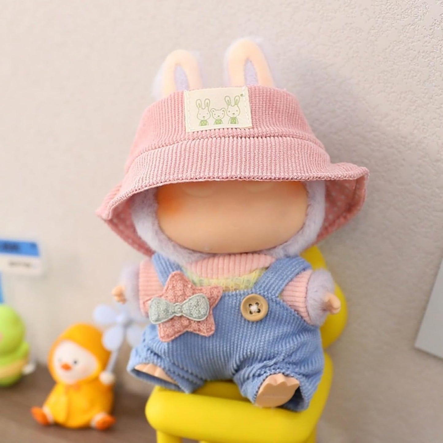 Clothes for Labubu(NO Dolls),3 Pieces Dress Outfit Set for 6.7inch(17cm) Doll Suit,Clothes Accessories for 1st/2nd/3rd Gen Doll Play,Green Dress Series Is More Healthy and Natural (Green dress)