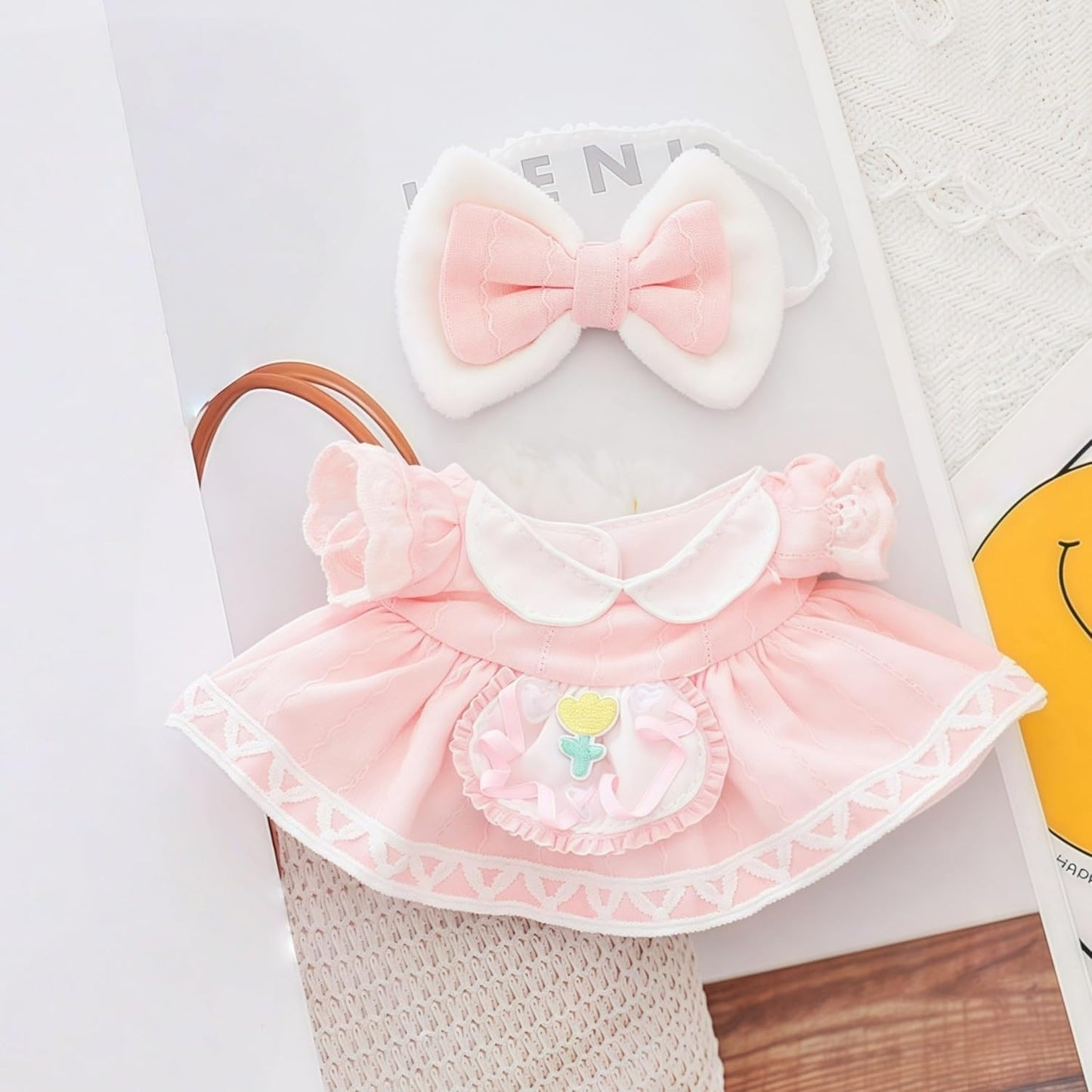 17cm Doll Shoes (No Doll), Mini Shoes Replacement, Cute Kawaii Fashion Shoes for 6.7inch Doll Suit, Shoes & Clothes Accessories for 1st/2nd/3rd Gen Doll Play & Display White