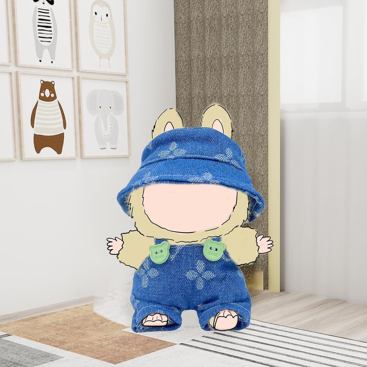 17cm Doll Clothes & 2 Set for 17cm Dolls-Exquisite Accessories for Doll, Cute Clothes for Dolls Dress up Unique Style (Blue)