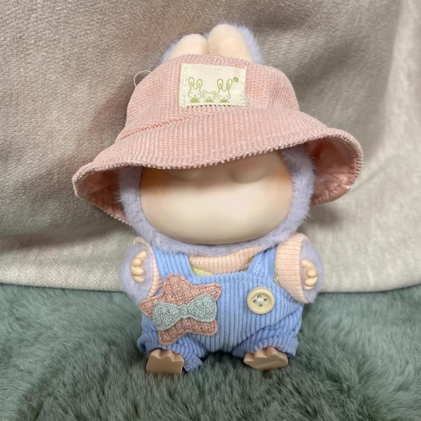 Clothes for Labubu(NO Dolls),3 Pieces Dress Outfit Set for 6.7inch(17cm) Doll Suit,Clothes Accessories for 1st/2nd/3rd Gen Doll Play,Green Dress Series Is More Healthy and Natural (Green dress)