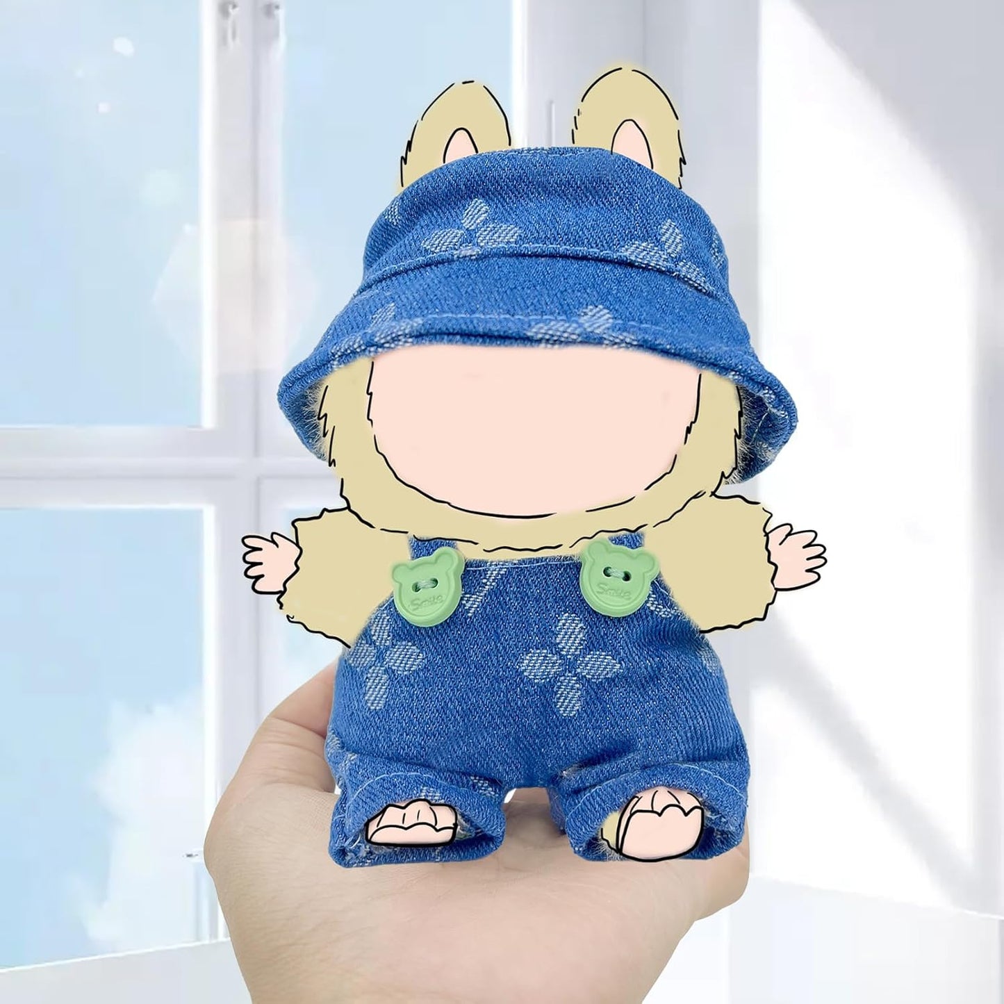 17cm Doll Clothes & 2 Set for 17cm Dolls-Exquisite Accessories for Doll, Cute Clothes for Dolls Dress up Unique Style (Blue)