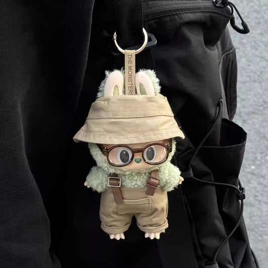 Pop Mart Labubu Outfit Set for 17cm 1st/2nd/3rd Gen Blind Box Figures - Complete Costume Replacement with Hanging Charm, Cute Vinyl Doll Clothes