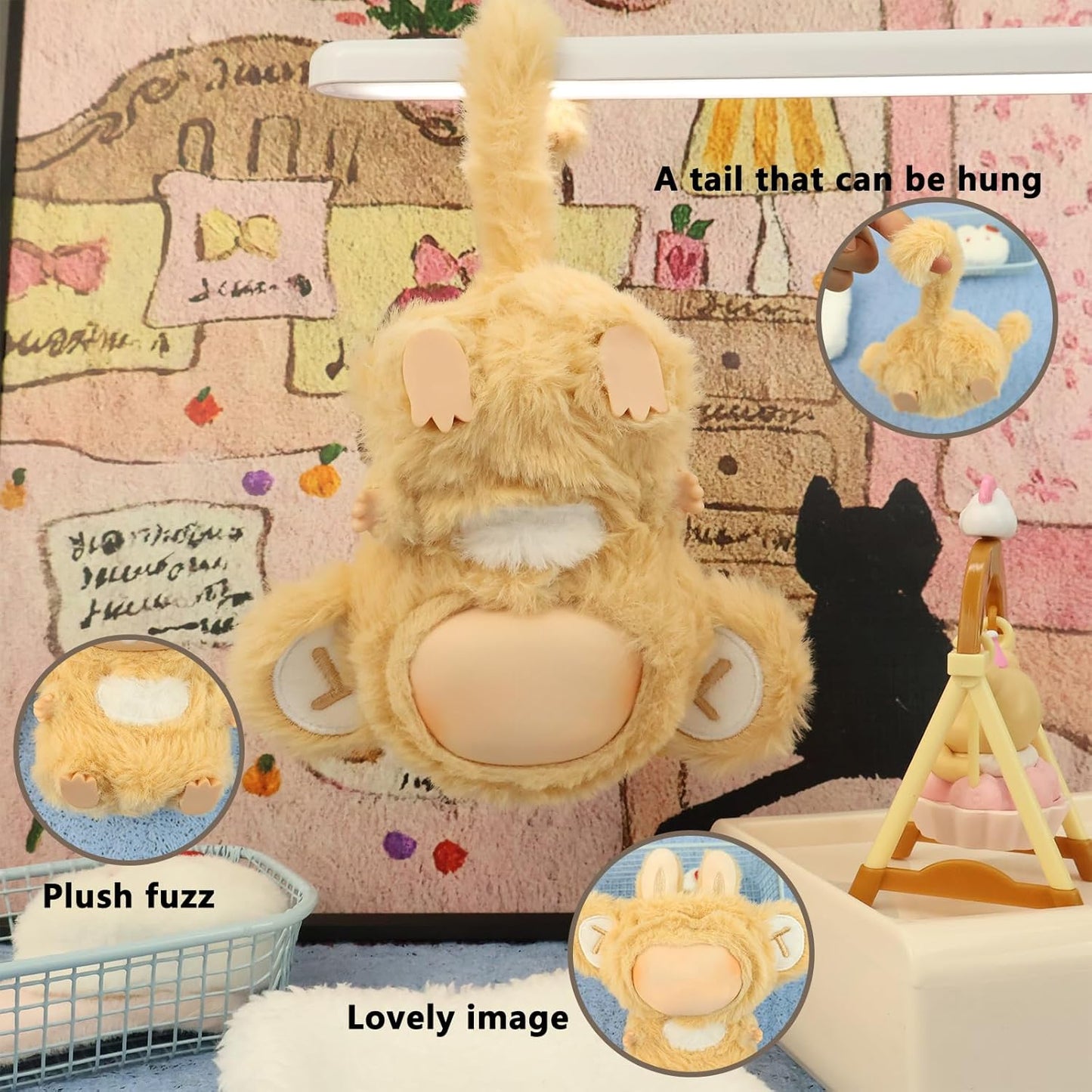 LABUBU Clothes for Doll 17cm Accessories Suit Cute Clothes for Doll Dress up Animal Style Outfits (NO Doll)(Monkey)