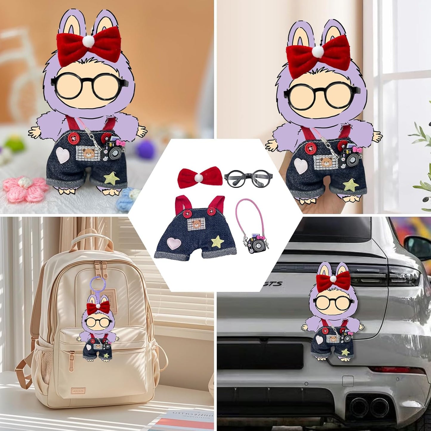 17cm Doll Clothes & 2 Set for 17cm Dolls-Exquisite Accessories for Doll, Cute Clothes for Dolls Dress up Unique Style (Blue)