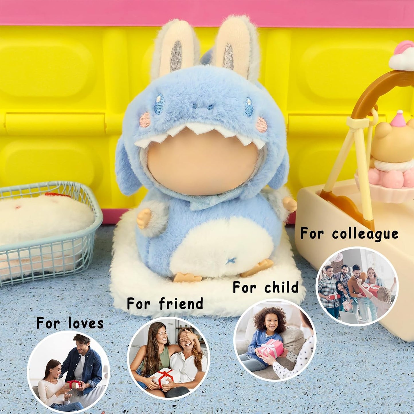 LABUBU Clothes for Doll 17cm Accessories Suit Cute Clothes for Doll Dress up Animal Style Outfits (NO Doll)(Monkey)