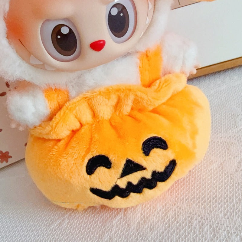 Labubu Gen 1-3 Halloween Pumpkin Outfit Set for Sitting Party Vinyl Dolls | Festival Costume Change (Clothes Only)