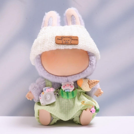 LABUBU CLOTHES - Handcrafted Crochet 3-Piece Set, Premium Outfit with Stylish Clothes Accessories for LABUBU