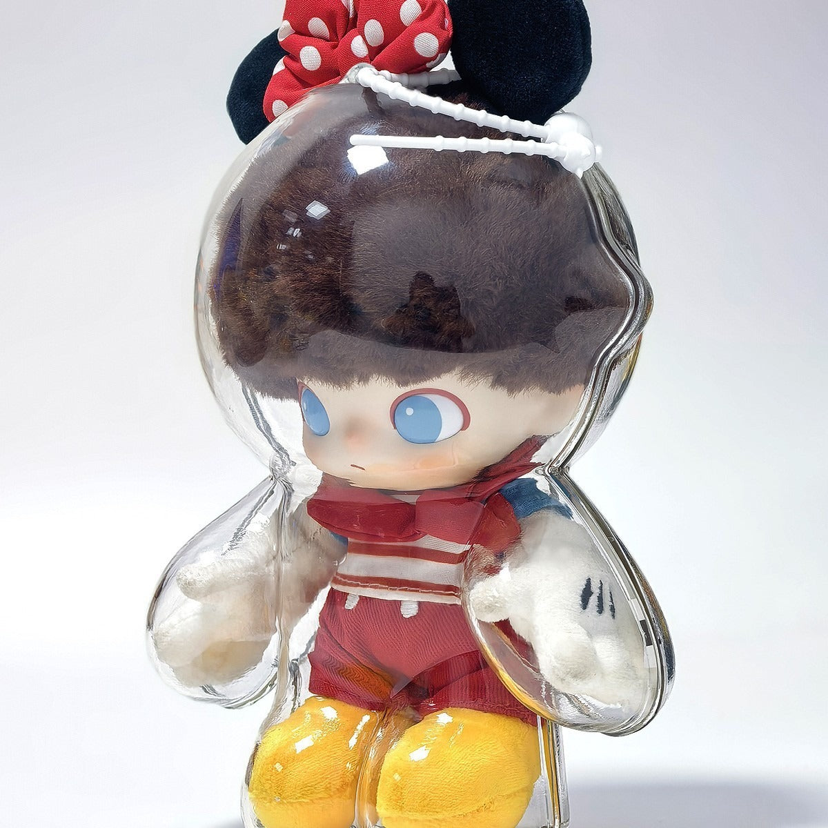 DIMOO Crystal Clear Case - Premium Acrylic Dustproof Shell for 10cm Vinyl Dolls