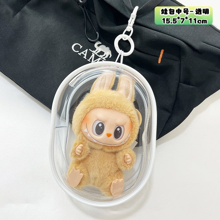POP MART DIMOO Case - 18cm Dustproof Carrier for Vinyl & Cotton Doll