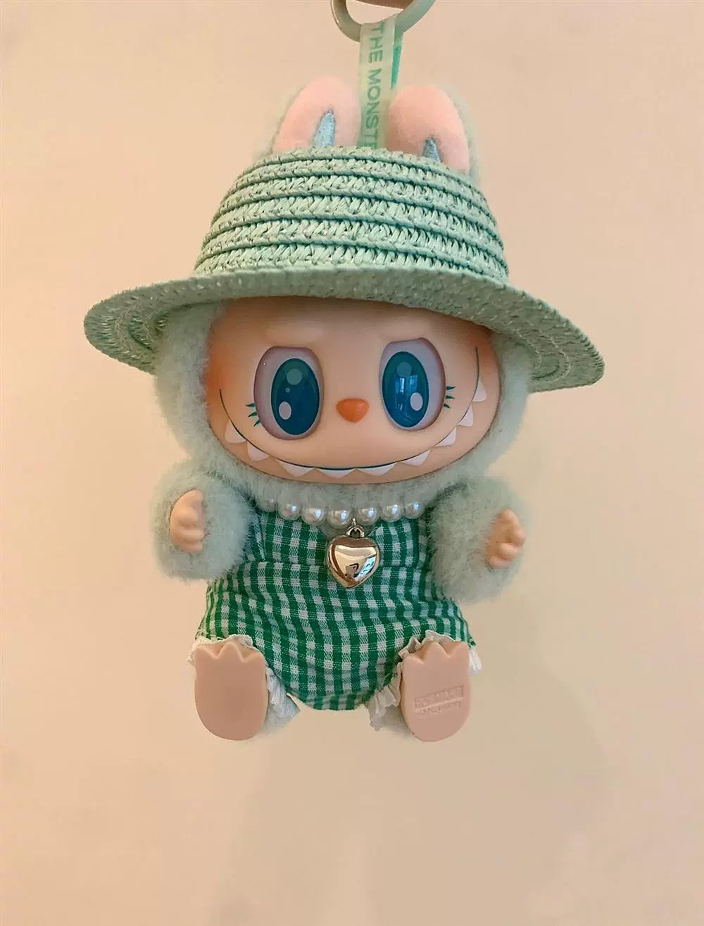 Pop Mart LABUBU Summer Swimwear Set - Complete Vacation Outfit for 1st/2nd/3rd Gen Vinyl Figures, Cute Beach-Themed Doll Clothes with UV Protection (17cm)