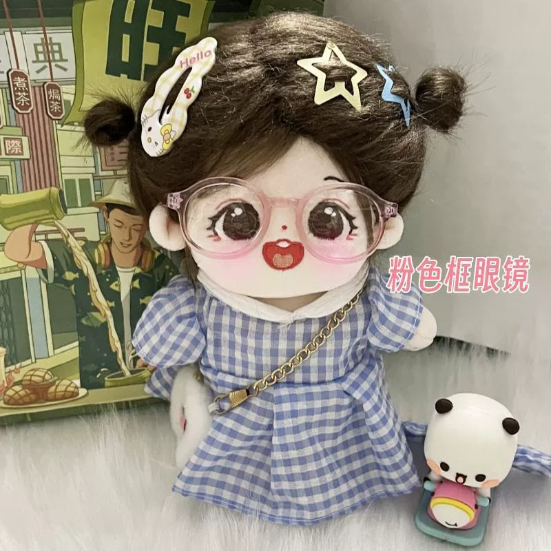 20cm Cotton Doll Glasses - Cute Character Accessories for Photo Props & Display
