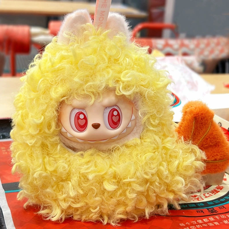 Pop Mart LABUBU 'Tempura Shrimp' Outfit Set - Complete Costume for 1st/2nd/3rd Gen Sit Series Vinyl Figures, 17cm Cute Food-Themed Doll Clothes