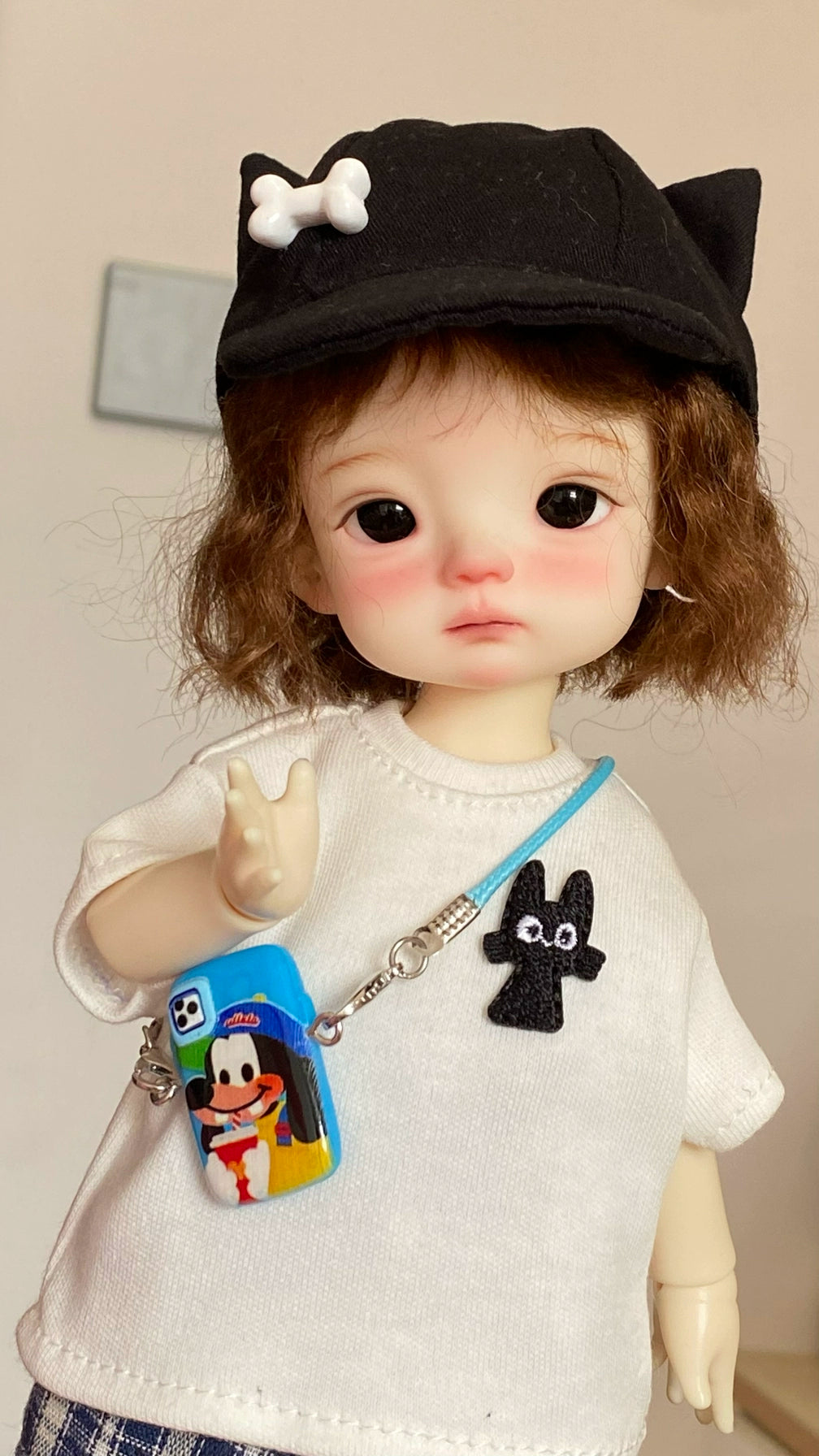 BJD Doll Blythe 1/6 Scale | Big Fish & Small 6 Mini Neck-Hanging Mobile Game Console | Photography Accessories