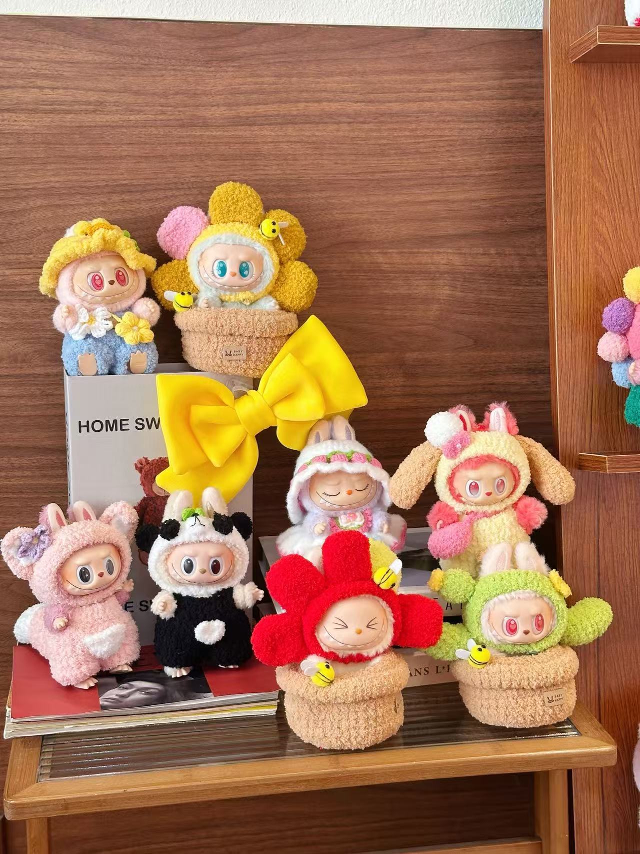 17cm Labubu Knit Doll Clothes | Handmade Crocheted Outfit Set | Fits 1st-3rd Gen Keychain/Plush Figures