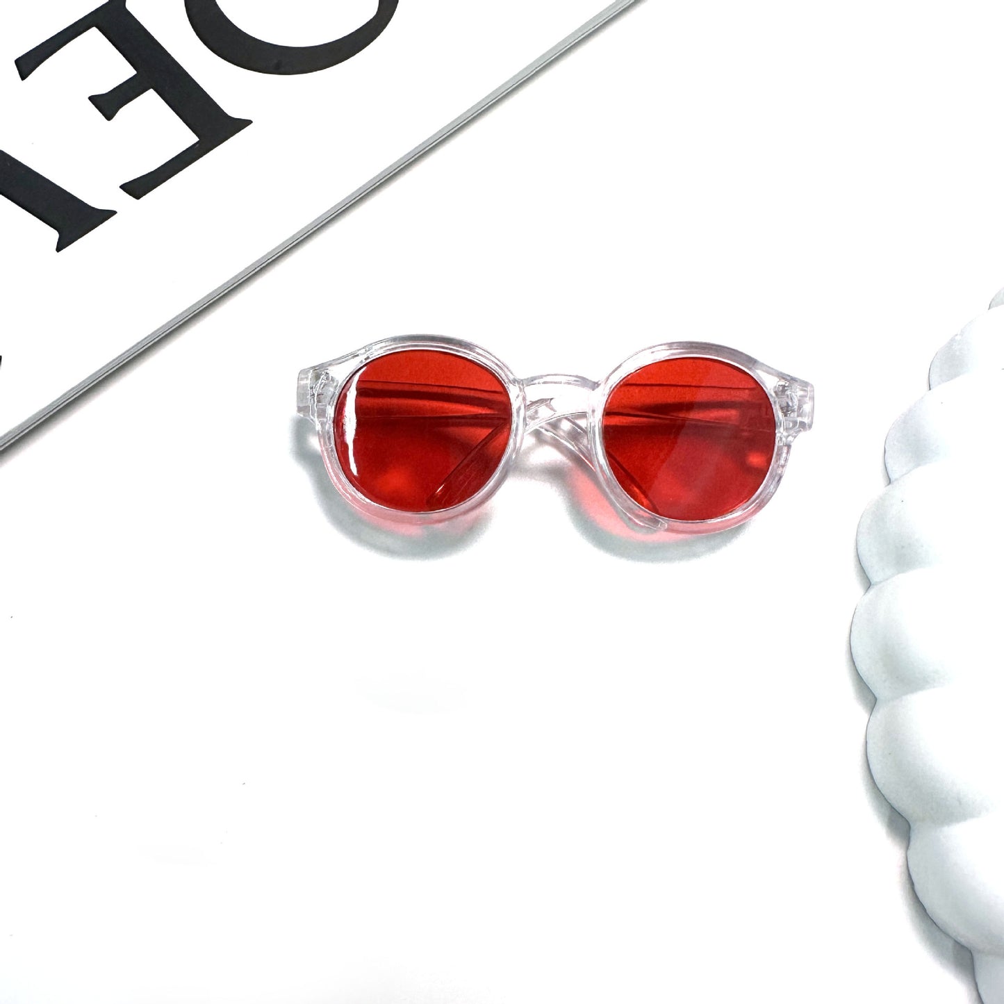 Labubu 17cm & 6.5cm Cotton Doll Glasses | Mini Changeable Acrylic Lens Eyewear Accessories