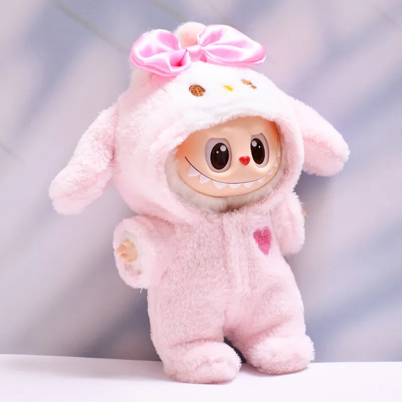 NEW Labubu 17cm Melody Outfit - Pink Onesie Fits Gen1/2 (No Doll)