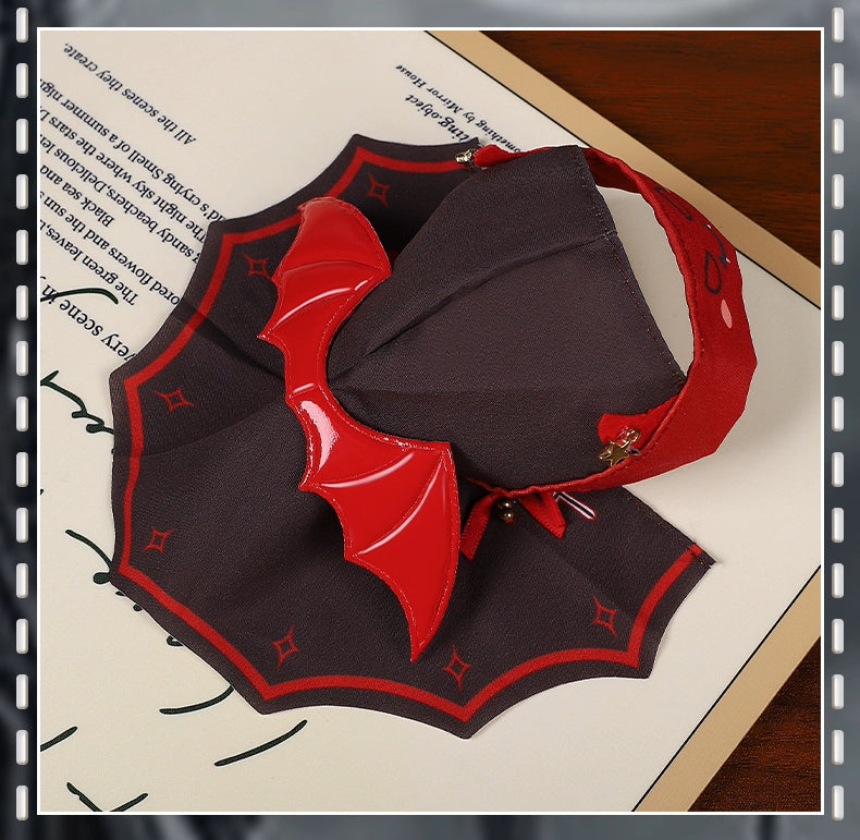 Labubu Halloween Outfit - Red Devil Wings & Headband 2-Piece Set for Vinyl Doll