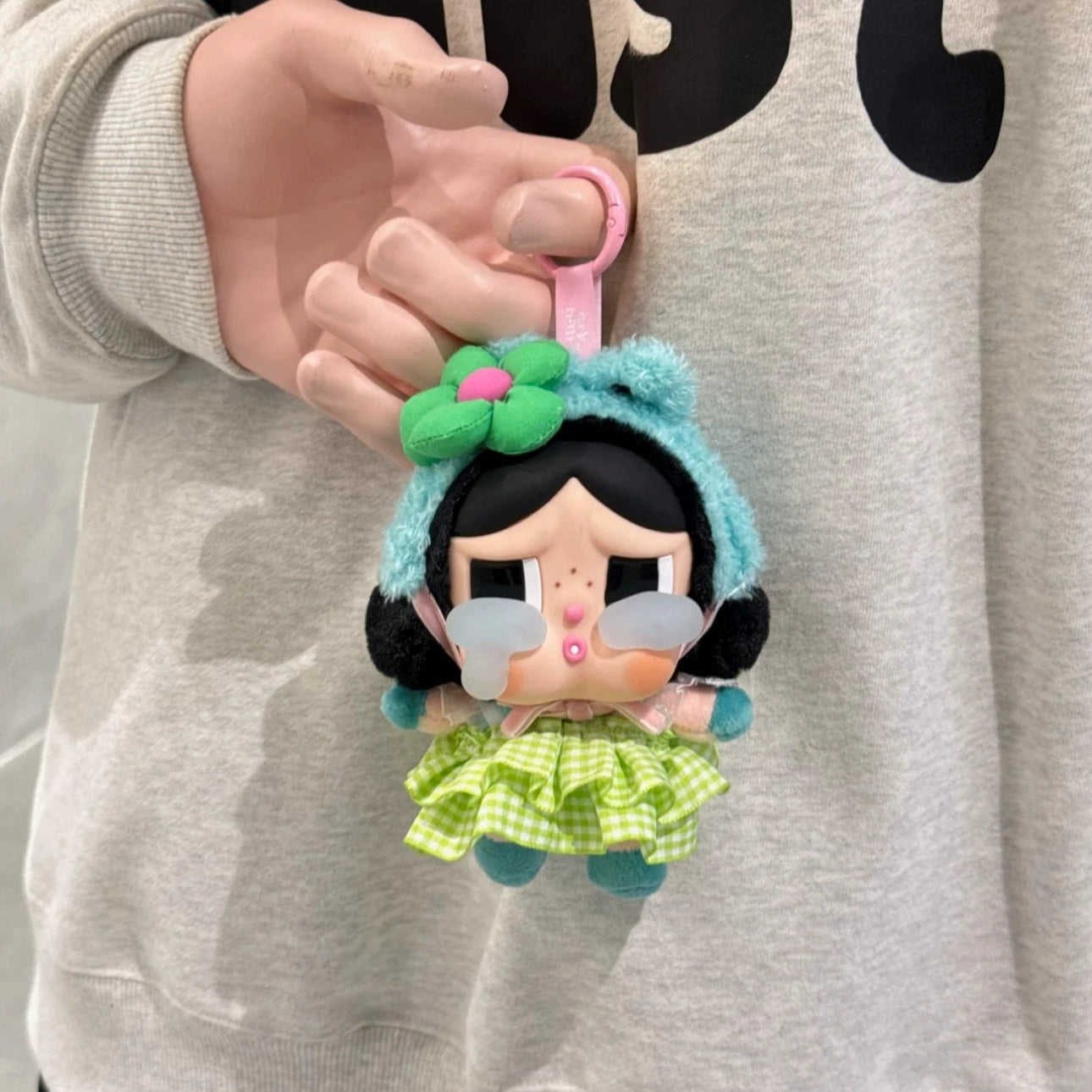 Handmade CRYBABY School Uniform Set - Preppy Outfit w/ Skirt, Hair Bow & Water Bottle (No Doll)