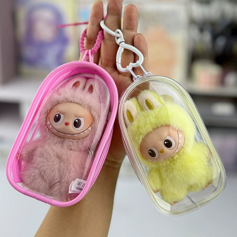 Labubu 4.0 Heart Code Thick Case - Enhanced Carrier for Plush & Vinyl Keychain