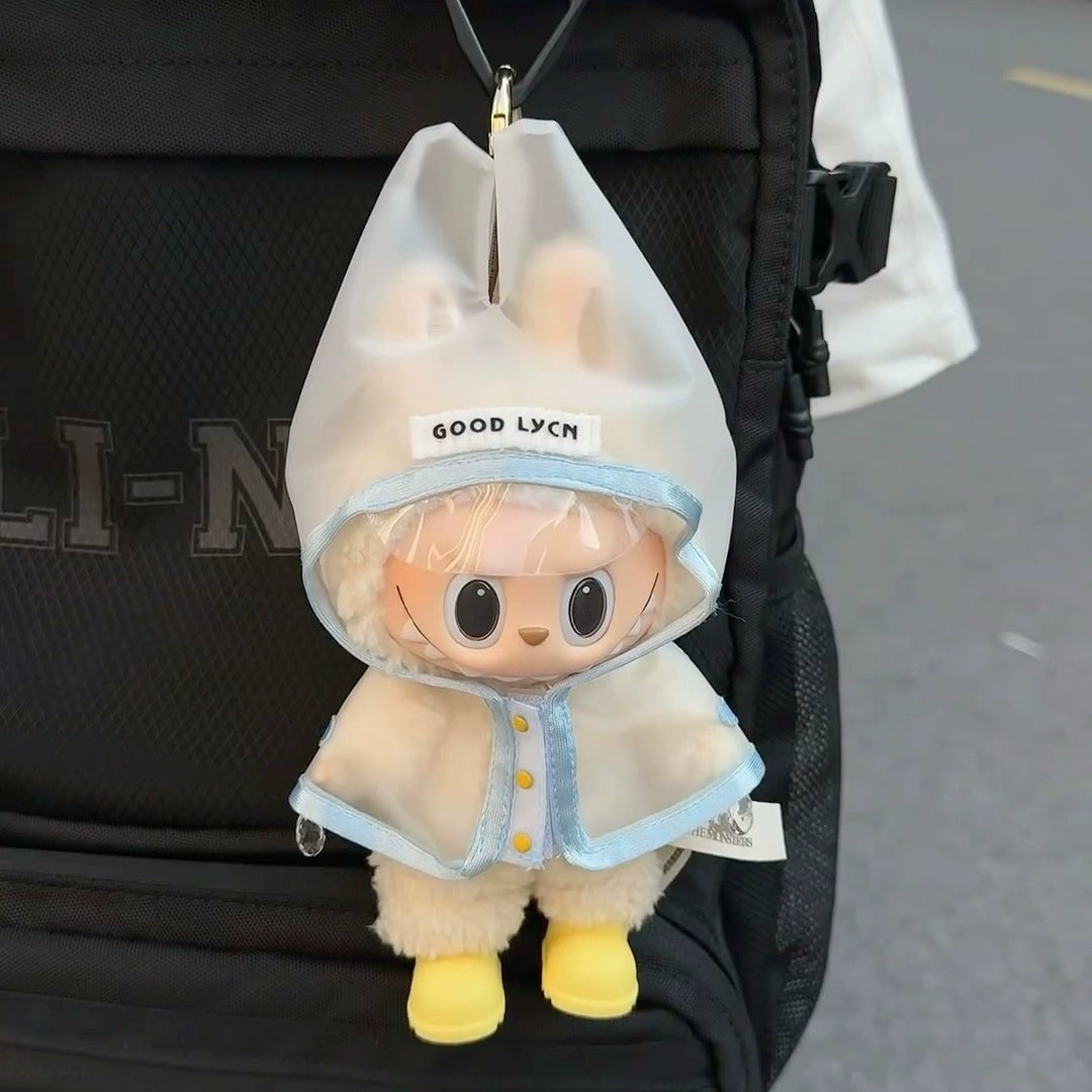 POP MART Labubu 17cm Doll Clothes - Pink Dot Chef Outfit for Gen 1/2 Vinyl Figures (No Doll Included) | Keychain Accessory