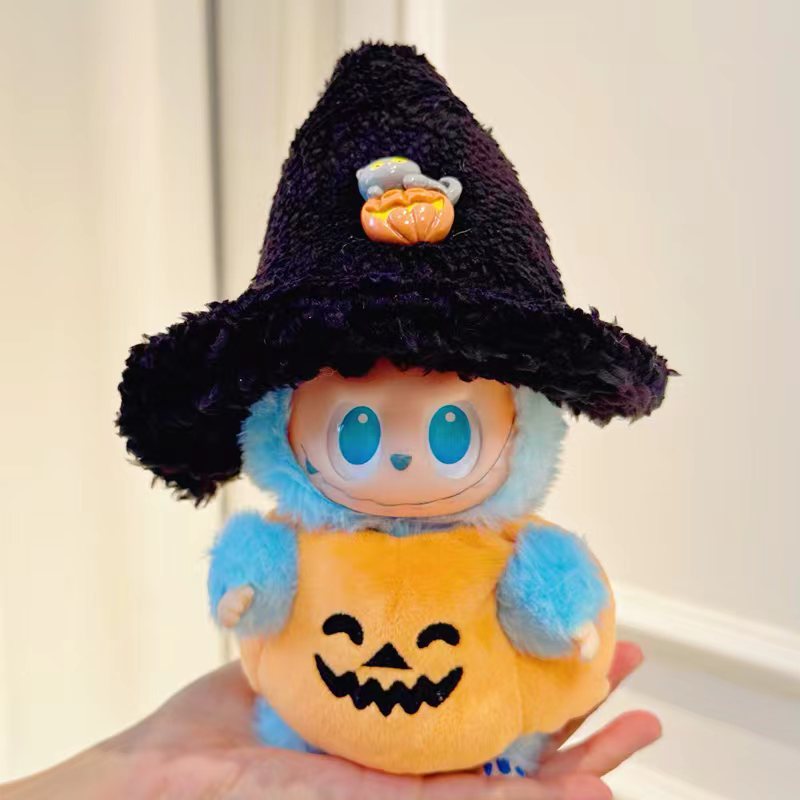 Labubu Halloween Pumpkin Devil Outfit - Party Costume for Series 1/2/3 Vinyl Doll