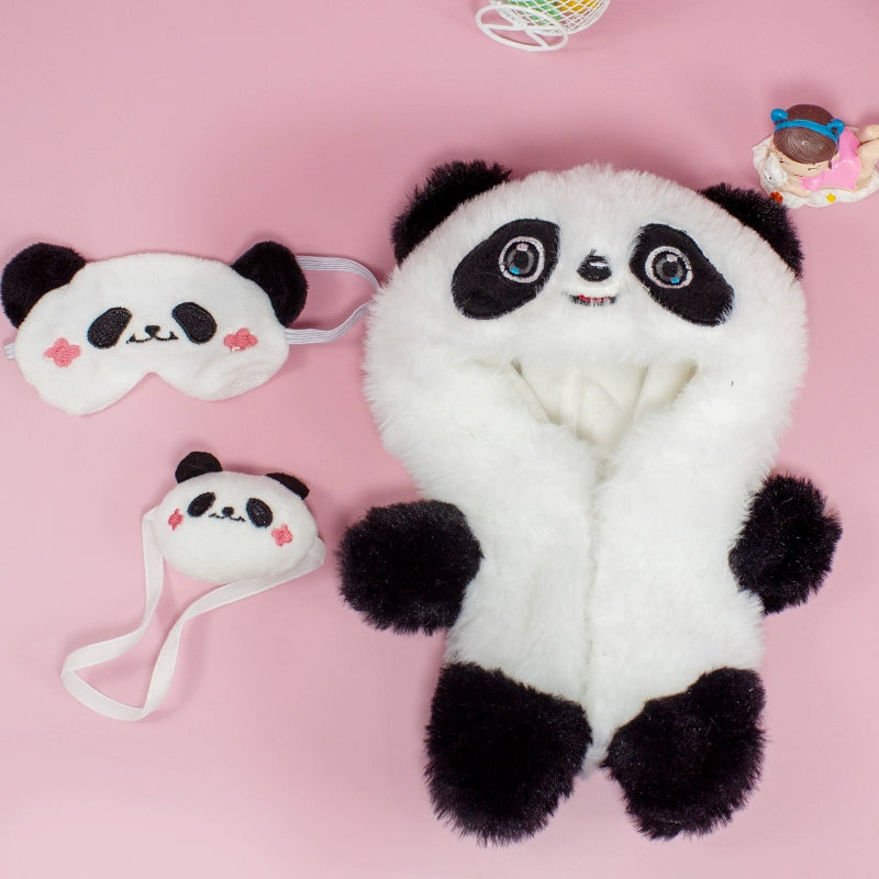 Handmade 20cm Cotton Doll Fuzzy Shark Onesie Pajama Set | Gray Shark Plush Sleepwear